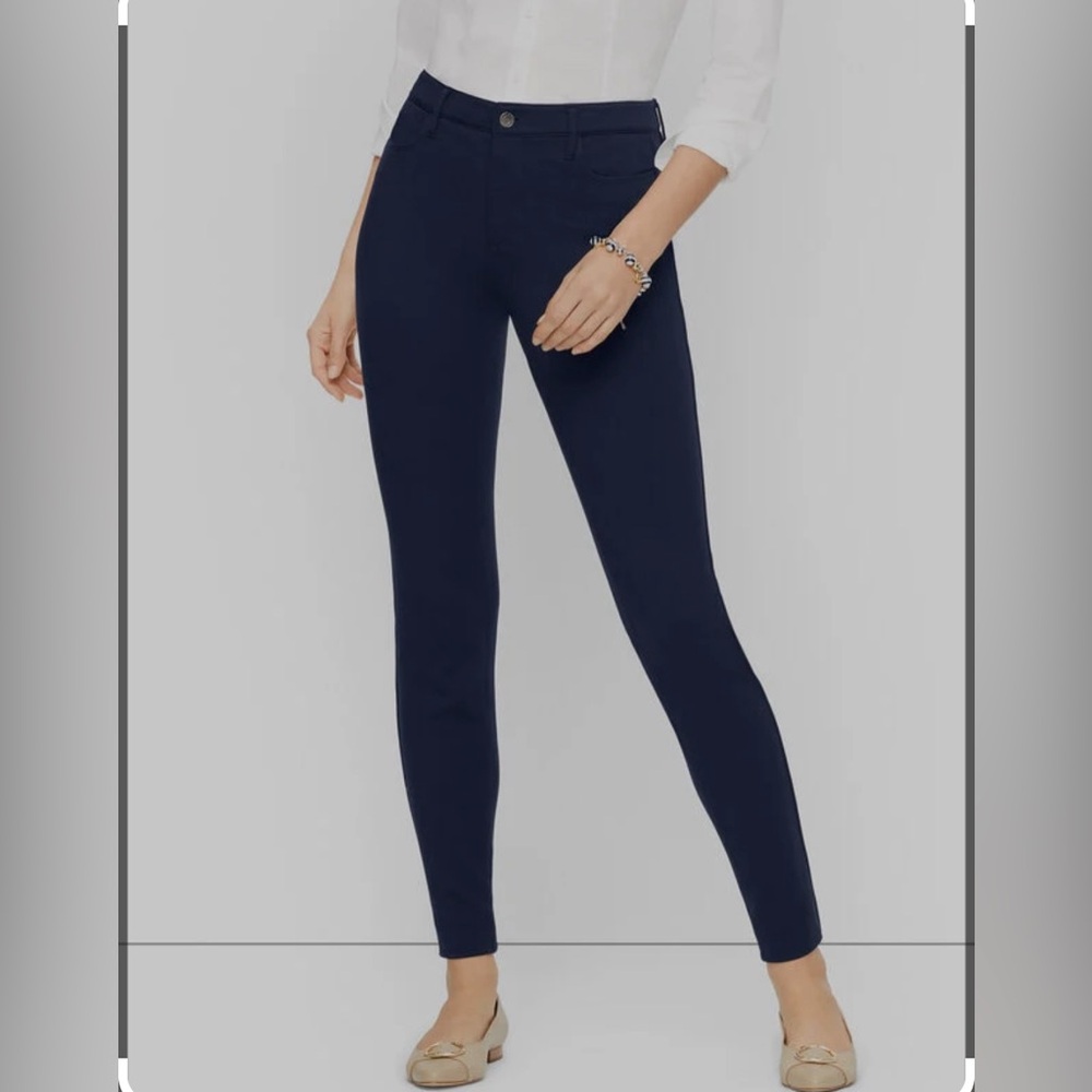 Talbots High rise woven jegging ankle pants Dark navy size 8P